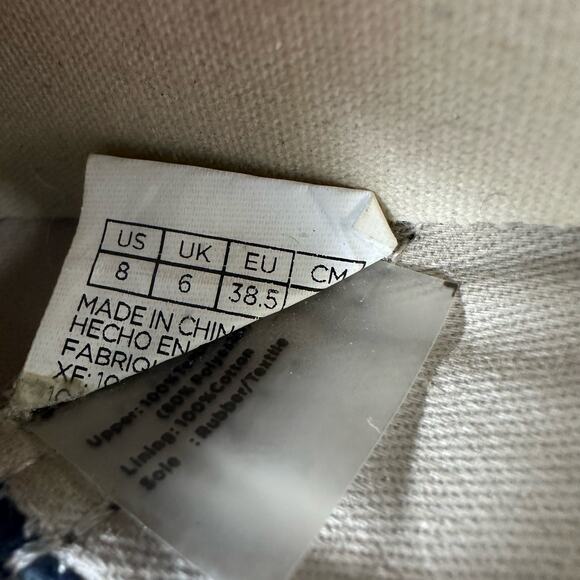 TOMS Spruce Tartan Plaid Felt WMNS Classic Flats Navy/Green US 8 Loafers Slip On - Picture 8 of 9